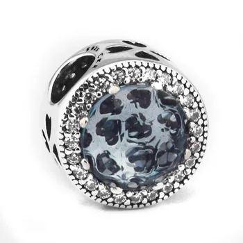 CKK Passer til Pandora Armbånd Lys Blå Hjerter og Perler Til smykkefremstilling Charms af Sterling Sølv 925 Oprindelige Perle-Charme Kralen 16870