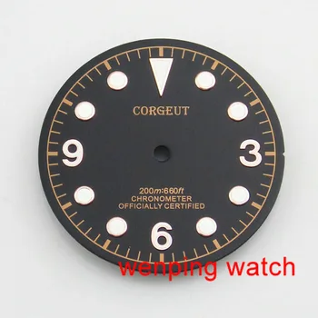 Corgeut 30.5 mm Sort/kaffe-Serien Dial fit ETA 2824 2836 Miyota 8205/8215 Automatisk mekanisk bevægelse ure 13429