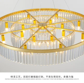 Crystal stuen rundt lysekrone Europæiske kreative personlighed værelses hall af de enkle, stemningsfulde restaurant lysekrone
