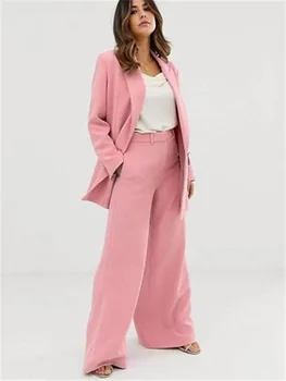 Damer Pantsuit Custom Made Business-Bukser Passer til Kvinder i Plus Size Blazer+klokke-bottoms for Arbejde Pantsuit til bryllupsfest 3778
