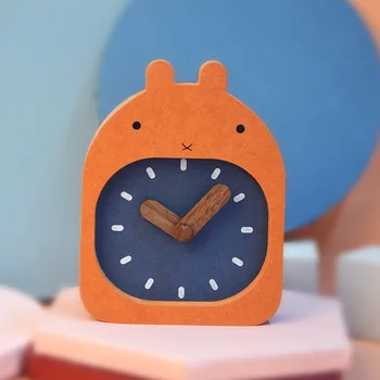 DeskClock Tegnefilm natbordet Børn Room Decoration horloge de bureau Reloj de dibujos nino hogar dormitorio en forme lapin