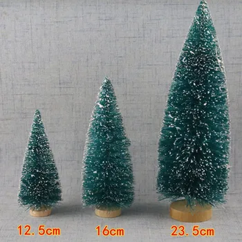 DIY juletræ Lille Fyrretræ Mini Træer Placeret I Desktop Home Decor julepynt Børn Gaver 19051