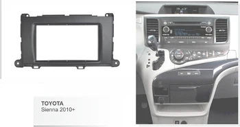 Dobbelt Din Bil Lyd Facia for Toyota Sienna 2010+ Dash Kit Stereo Fascia DVD-Panel Trim Surround Radio Adapter Bezel