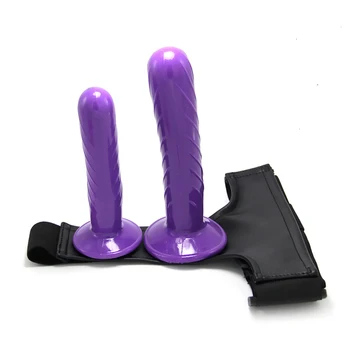Dobbelt Strapon Dildoer Lesbisk Sex Legetøj til Par Vibrator Ultra Elastisk Sele Strap On Dildo til Kvinder Trusser Køn Produkter 26660
