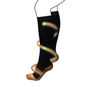 EFINNY Kvinder Unisex kompressionsstrømper Fod Anti Træthed Bløde smertelindring Understøttelse af Socks Knee-High Sok 19305