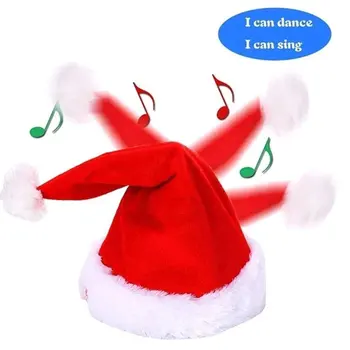 Electric Music Cotton Christmas Hat Decorate Battery Lovely Children's Electric Toys Christmas Gifts 22774
