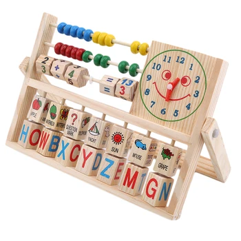 Farve Træ-Beregningen Ramme Children ' s Multi-funktion Smil Ansigt Ur Toy Tidlig Uddannelse Puslespil Læring Legetøj