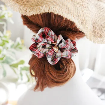 Fashion College stil Piger, hår tilbehør blomst gitter hovedbøjle elastik elastik hår bands Hår Pynt Kvinder Ponytai 6725
