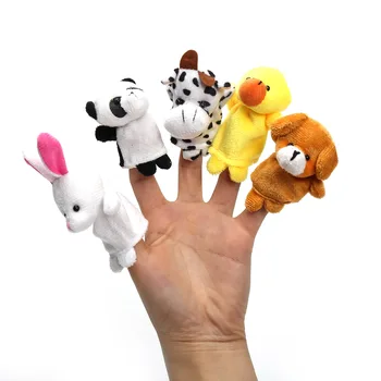 Fingerdukker Baby Mini Dyr Uddannelsesmæssige Hånd Tegnefilm Dyr Bløde Dukke Fingerdukker Teater Plys Legetøj Til Børn Gaver 3877