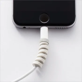 Fleksibel Spiral slange Kabel-Winder Protector Ledning Ledningen Arrangør Protetor for Apple Ur iPhone Oplader Kabel gratis fragt 928