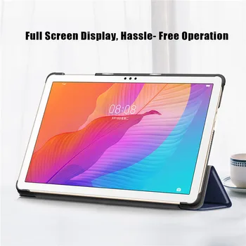 Flip Justerbar Folde Stand til Samsung Galaxy Tab A7 10.4 Ultra Slim Cover SM-T500/T505/T507 Shell med Bløde Film+Pen 20751