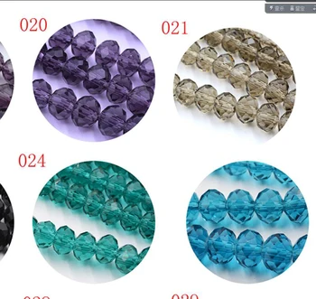 FLTMRH Farve 6MM/50STK Candy Farve Glas Perler Cirkulært tværsnit Løs Perle For DIY Armbånd & Halskæder 7904