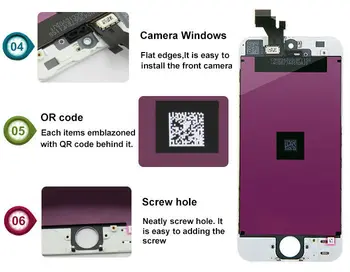 For iPhone 5S Skærm Udskiftning Hvid Panel Sintron OEM LCD-Skærm Touch screen Digitizer Assembly Reparation, herunder Gratis Værktøjer 4146