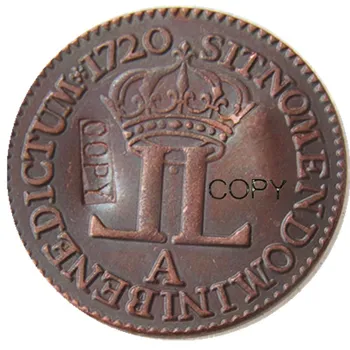 Frankrig 1720A Kobber Kopi Mønter(22mm)