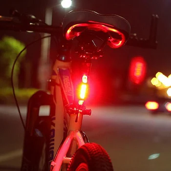 Genopladelige USB-Cykel Lys MTB Cykel Tilbage Foran Bageste Baglygte Cykling Sikkerhed Advarsel Lys Vandtæt Cykel Lampe 25096