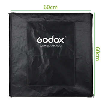 Godox Mini LED Fotografering Studio Optagelse Telt 60*60*60cm LST60 3STK LED-lampe band Power 60W 15000~19000 Lumen med Taske 4904