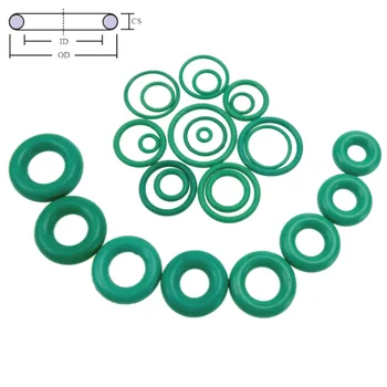 Gratis Forsendelse Grønne FKM Fluor Gummi O-Ring O-Ring til Olie Tætning Pakning CS 1.5 mm OD 5-50mm 16614