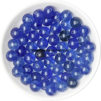 Gratis Forsendelse natursten Blå Krystal Kvarts Runde Løse Perler 15