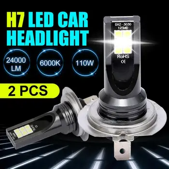 H7 80W 10000Lm Bil LED Forlygte Kit Konvertering Kloder, tågelygter Stråle 6000K LED-Lamper/Pærer Til Biler Super Lyse 2943