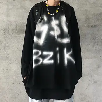 Harajuku Gotiske Tshirt Streetwear Hiphop Sjove Toppe Mænd Casual Korean Style T Shirt I En Løs T-Shirt Efteråret High Street Toppe Mandlige 3615