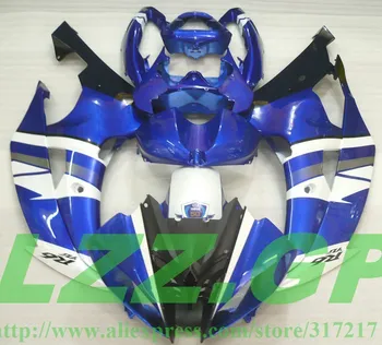 Injektion Hvid blå sort kåbe kits til R6 Yamaha YZF-R6 08-09 YZF R6 08 09 YZF 600 R6 2008 2009 pre_drilled ABS fairing pa 820