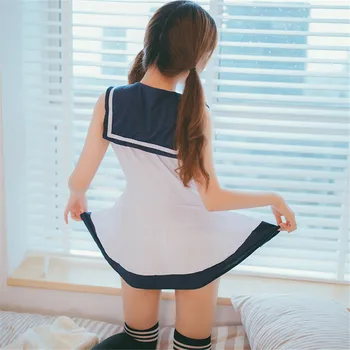 Japan/koreansk Skole Uniformer Sexet Cute Kvinder/Pige matroskrave JK Studerende Tøj Sæt kjole+Trusser Sæt Natklub fest tøj 17404
