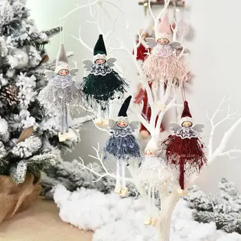 Jul New Angel Ornamenter Kreative Dukker Juletræ Vedhæng Window Dressing Leverer Home Decor 2812