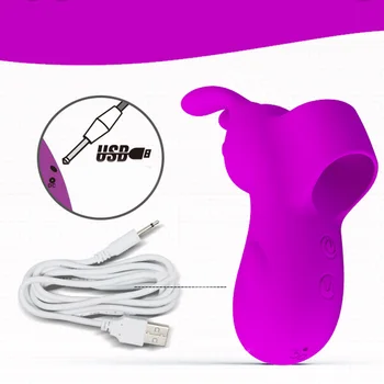 Kanin Finger Klitoris Stimulator Vibrator til G-punktet i Skeden Vibrerende Stimulator sexlegetøj sexlegetøj for Kvinder, Kvindelige Masturbator 21609