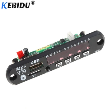 Kebidu Trådløse Bluetooth-12V 24V Bil MP3-Dekoder Bord Modul Audio USB-TF FM-Radio, AUX + Fjernbetjening til iPhone Huawei 3608