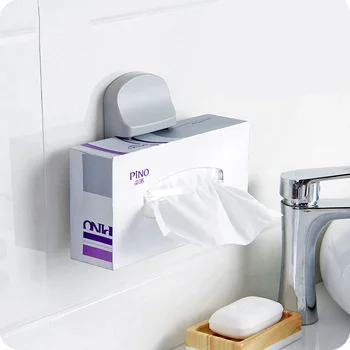 Kreative indsætte lodrette badeværelse papir håndklæde klippet rack multi-purpose storage rack kan gøre mobiltelefonholder