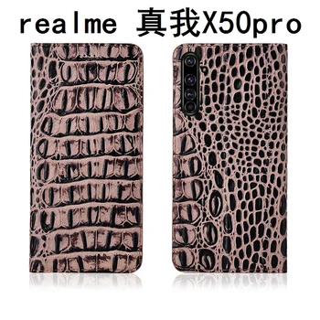 Krokodille Ægte Læder Flip Phone Case-Kort Slot Til OPPO Zloiforex X50 Pro 5G Telefon Taske Cover Til OPPO Zloiforex X50 5G Hylster