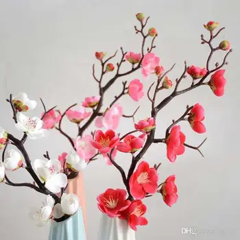 Kunstig Silke Blomst Mini Sakura Cherry Blossom For Brylluppet Part Tabel Indretning Acessorise Blomster Engros Falske Blomster 28994