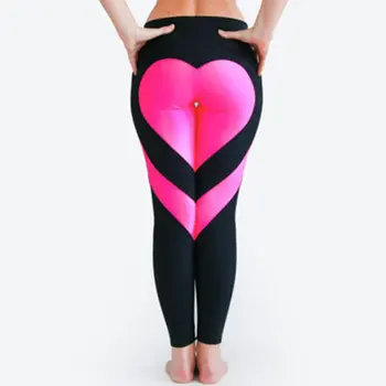 Kvinder Yoga Leggings Specielle Design Kærlighed Hjerte Form Booty Bukser Løbetights Afgrøde Træning Bukser Højde Wasit Problemfri Leggings 10818