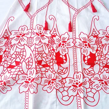 Kvindernes Påklædning New Oriental Vintage Blomst udskrivning uden Ærmer med V-hals Trykt Løs Sund Kjole Kvinders Plus Størrelse S-3XL P19145-2 2091