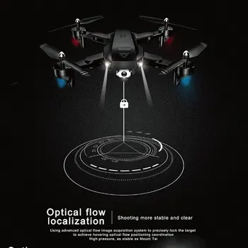 L103 RC Drone med 1080P Vidvinkel Dual Camera Wifi FPV Optisk Flow Position Smart Følge Sammenklappelig RC Helikopter, Fly