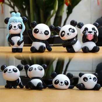 Legende Tegnefilm Panda Kage Dekoration Have Bonsai Micro Landskab DIY Ornament 152
