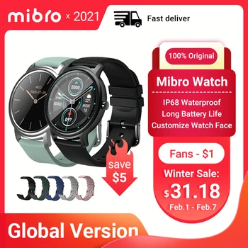 Mibro Aircondition og Smart Ur Mænd, Kvinder, Sport IP68 Vandtæt Bluetooth Sove Overvåge Trænings-og puls Tracker SmartWatch Android, IOS 13147