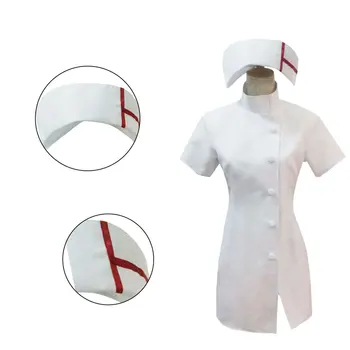 Mikan Tsumiki Dangan Ronpa Danganronpa Kjole Cosplay Kostume Hvid Sygeplejerske Uniform Halloween Kostumer