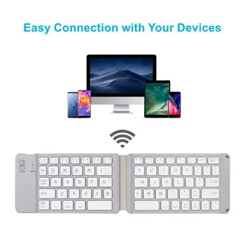 Mini Bluetooth Wireless Keyboard Lys-Praktisk Folde-Tastatur til PC, Tablet, Telefon Drop shipping