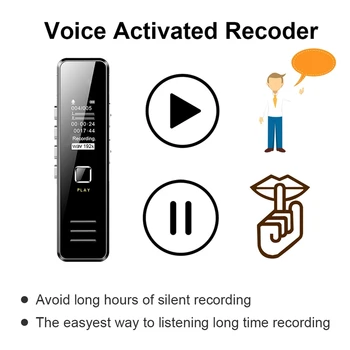 Mini-Digital Voice Recorder 192Kbps 20-Timers Optagelse, Mp3-Spiller Mini Optager Ingen Memory-Max Støtte Tf Card 32Gb 11349
