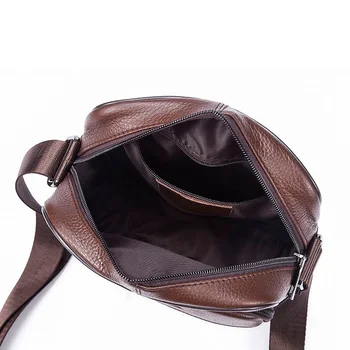 MJ Taske i Ægte Læder Messenger Bag Enkle Høj Kvalitet Crossbody Tasker Multi-Funktionelle Ko-Læder-Mandlige Skulder Taske 25280