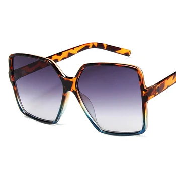 Mode bergroen Retro Sonnenbrille Frauen Gradienten Farbe Lens Marke Designer Damen Sonnenbrille UV 5948