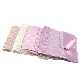 Mode Solid Farve Sengen Dække Elegant Bed Dækker Simulering Silke Sengetæpper Til Soveværelse Indretning 11133