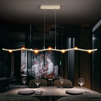 Moderne LED-vedhæng lys stue suspenderet lamper Nordiske suspension armaturer loft inventar restaurant hængende belysning