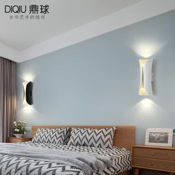 Moderne soveværelse lys abajur hanglampen soveværelse lys glas bold soveværelse stue sengen home deco-væglampe