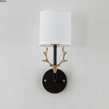 Moderne væglampe, led sengen kobber lampe gevir væglampe indendørs stue hjem dekoration belysning Lampe