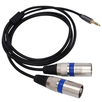 Multi-Funktion o Kabel-3.5/6,35 mm Male Jack til Dobbelt XLR han-XLR-Jack Kabel forlængerkabel 6.35/3,5 mm 3M