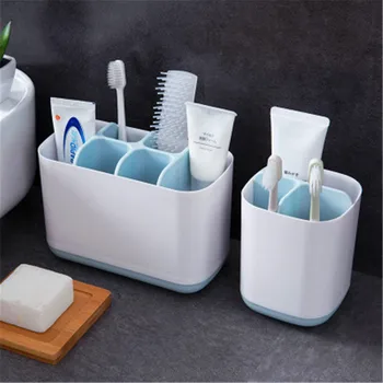 Multifunktionelle vaske sæt, aftagelig tandbørste og tandpasta storage-rack, badeværelse vask set, badeværelse kam rack 23565
