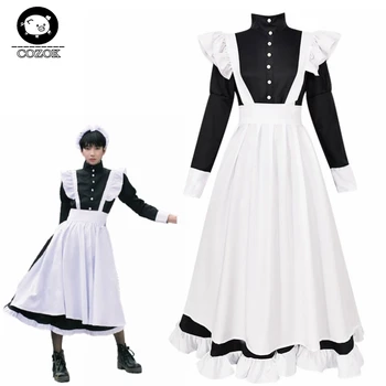 Mænd Kvinder Sexet Fransk Stuepige Kostume Sød Gothic Lolita Kjole Anime Cosplay Tøsedreng Stuepige Uniform Plus Size Halloween Kostumer