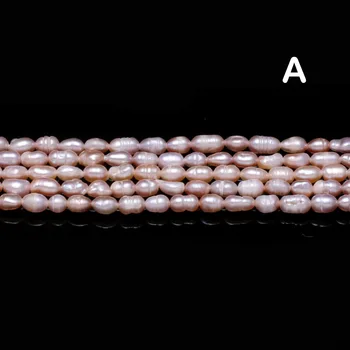 Naturlige Perle Løse Perler Lilla ferskvandsperler Pear Shape Perler til smykkefremstilling Halskæde Kvinder, Tilbehør, Size 4-5mm